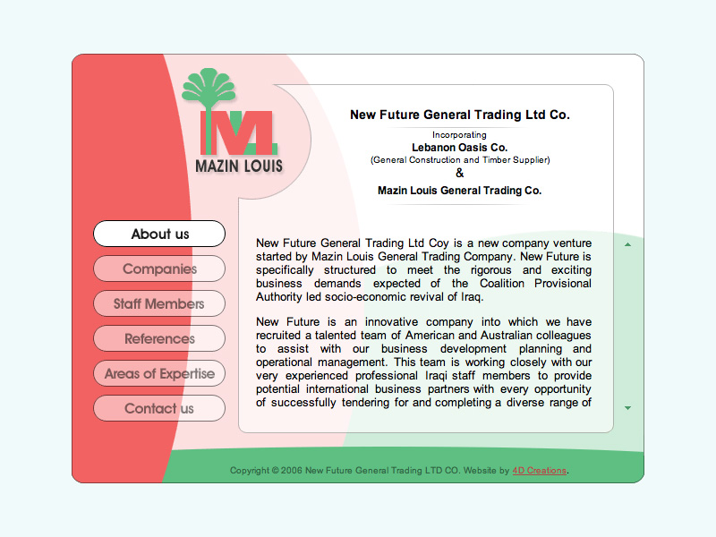 Mazin Louis website screenshot