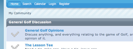 Used Golf Shop SMF theme screenshot